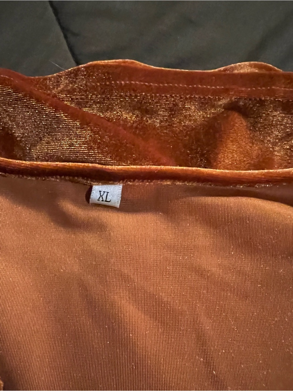 Amazon Velvet Tiered Maxi Dress in Rust Orange - Picture 2 of 5